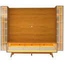 Ver imagem 2 de Rack com Painel para TV até 84 Polegadas com LED 100% MDF 293CMX238CM Pés em Madeira Maciça Espelhos Luminare Requinte