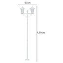 Ver imagem 3 de Kit 6 Postes 1,6m Luminária Branco Jardim E27 Grega Lente Fosca Clássico Dital
