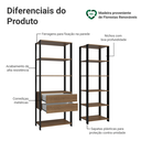 Ver imagem 5 de Guarda-Roupa Closet Modulado Valencia 2 Gavetas 9 Prateleiras 129cm Madesa