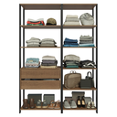 Ver imagem 7 de Guarda-Roupa Closet Modulado Valencia 2 Gavetas 9 Prateleiras 129cm Madesa