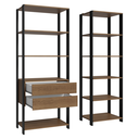 Ver imagem 6 de Guarda-Roupa Closet Modulado Valencia 2 Gavetas 9 Prateleiras 129cm Madesa