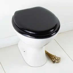 Assento Sanitário Almodadado Macio Flamingo Preto para vaso Incepa - 6