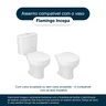 Assento Sanitário Almodadado Macio Flamingo Preto para vaso Incepa - 4