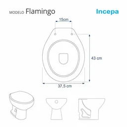 Assento Sanitário Almodadado Macio Flamingo Preto para vaso Incepa - 5