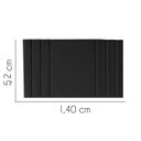 Ver imagem 2 de Painel Estofada Grécia 140CM Casal Suede Preto - D A DECOR