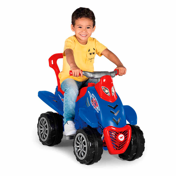 Quadriciclo Infantil Cross Legacy com Capacete de Brinquedo Calesita Azul - 3