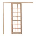 Ver imagem 2 de Porta de Correr Quadriculada C/ Kit Madeira