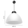 Luminária Pendente Teto Meia Lua Vidro Opalino Cobre Cozinha - 2