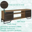 Ver imagem 3 de Rack Industrial 180 Cm 2 Pt com Tela em Metal 1027 Preto Mell Pp