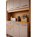 Ver imagem 2 de Armário Cozinha Tampo Balcão Slim 120cm Pequeno Estreito Ideal para Apartamento Robusto Nicho para M