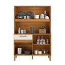 Ver imagem 5 de Armário Cozinha Tampo Balcão Slim 120cm Pequeno Estreito Ideal para Apartamento Robusto Nicho para M