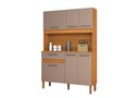 Ver imagem 6 de Armário Cozinha Tampo Balcão Slim 120cm Pequeno Estreito Ideal para Apartamento Robusto Nicho para M