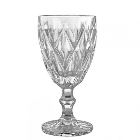 Taça para Agua Vidro Diamond Clear Vitral Verre - Mimo 4 Unidades