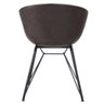 Cadeira Astrid Rivatti Poliuretano Chocolate e Nude Base Preta - 4