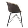 Cadeira Astrid Rivatti Poliuretano Chocolate e Nude Base Preta - 3