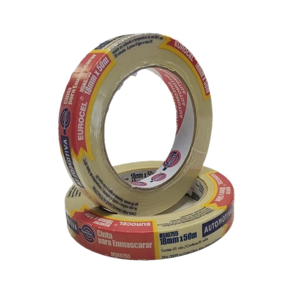 Fita Automotiva Branca 18x50 Pacote com 5 Und Eurocel - 1