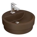 Ver imagem 2 de Cuba de Apoio Lavatório Cilindrica com Mesa 45,5x45,5cm Marrom Fosco - L.90.22