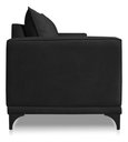 Ver imagem 5 de Sofá Viena 2 Lugares Bouclê Preto 1.60m Pés em Aço para Sala Bz Home Decor
