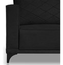 Ver imagem 4 de Sofá Viena 2 Lugares Bouclê Preto 1.60m Pés em Aço para Sala Bz Home Decor