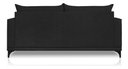 Ver imagem 6 de Sofá Viena 2 Lugares Bouclê Preto 1.60m Pés em Aço para Sala Bz Home Decor