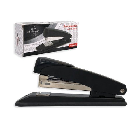 Grampeador de Aço 13cm até 20 Folhas