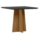 Ver imagem 1 de Mesa de Jantar Anitta 90x90 Cm com Vidro Ype Preto – New Ceval