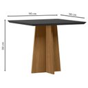Ver imagem 2 de Mesa de Jantar Anitta 90x90 Cm com Vidro Ype Preto – New Ceval