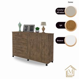 Comoda Bronze Cor:canela Mizza Decor - Armário para Quarto - 3