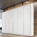 Ver imagem 2 de Guarda Roupa Ibiza Casal 6 Portas 8 Gavetas Bianchi Cor Branco