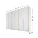 Ver imagem 4 de Guarda Roupa Ibiza Casal 6 Portas 8 Gavetas Bianchi Cor Branco