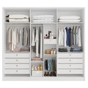 Ver imagem 3 de Guarda Roupa Ibiza Casal 6 Portas 8 Gavetas Bianchi Cor Branco