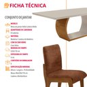 Ver mais imagens de Conjunto Sala de Jantar Bella 220cm com Vidro Canto Moeda e 8 Cadeiras Bella
