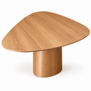 Ver imagem 4 de Mesa de Jantar Orgânica Canya Carvalho 90x95cm com Base Central