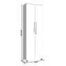 Guarda Roupa Pequeno 2 Portas Branco Punto Shop JM - 4