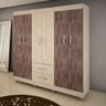 Quarto de Casal com Painel, Cômoda e Guarda-Roupa 6 Portas Chris Espresso Móveis - 3