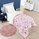 Ver imagem 4 de Coberdrom Cobertor Lutti Solteiro Quarto Cama Infantiil Sherpa Manta Toque Lã de Carneiro Foxy Rapos