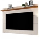 Ver imagem 2 de Painel para TV Até 70 Polegadas Vivare New 1 Prateleira Off White/Freijo - Giga Móveis
