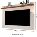 Ver imagem 3 de Painel para TV Até 70 Polegadas Vivare New 1 Prateleira Off White/Freijo - Giga Móveis