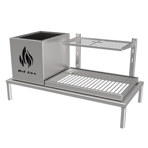 Churrasqueira Hotbox Parrilla para Alvenaria - 1 Firebox + 1 Grelha Uruguaia