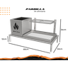 Churrasqueira Hotbox Parrilla para Alvenaria - 1 Firebox + 1 Grelha Uruguaia - 3