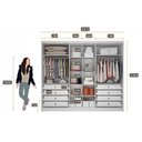 Ver imagem 3 de Guarda Roupa Casal Linea 6 Portas 8 Gavetas Neve C/ Espelho – Novo Horizonte
