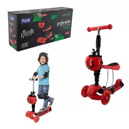 PATINETE JOANINHA SCOOTER 2 EM 1 CARRINHO COM ASSENTO E LUZ ALTURA AJUSTAVEL ATÉ 60KG 3 RODAS - 2