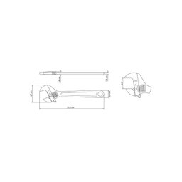 Chave Ajustavel para Porcas 10" Tramontina com Corpo Forjado em Aço Carbono Cromado - 2
