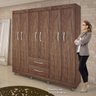 Quarto de Casal com Sapateira, Cômoda e Guarda-Roupa 6 Portas Clint Espresso Móveis - 7