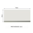 Ver imagem 5 de Armário Aéreo de Cozinha 70cm 1 Porta Basculante Branco
