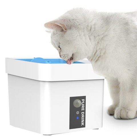 Bebedouro Fonte Agua Sensor Automatico 1,5 Litros Pet Gato Cachorro Caes Filtro Limpeza Purificada a