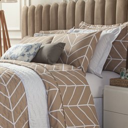 Jogo de Lençol King 3 Peças 200 Fios 100% algodão - Tous Les Jours:Rua da Praia - 2