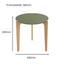 Ver imagem 4 de Mesa de Apoio e Lateral Sofá para Sala Florida 0,60m Verde Floresta/freijó - Lukaliam Móveis
