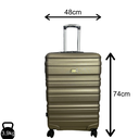 Ver mais imagens de Mala de Viagem Grande Rígida Rodas Duplas 360º Segredo Bege