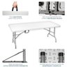Mesa Dobrável Tipo Maleta Prática e Durável 122x60cm Branca - WAW Design - 8